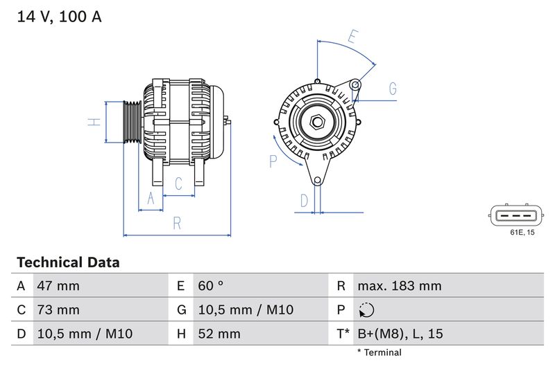 BOSCH 0 986 080 920 Alternator