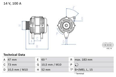 Alternator BOSCH 0 986 080 920