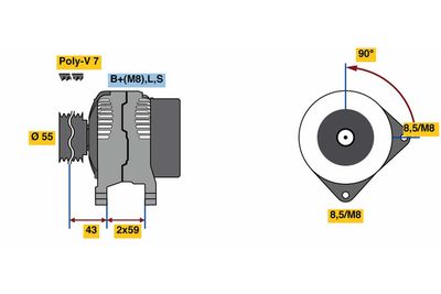 Alternator BOSCH 0 986 081 220