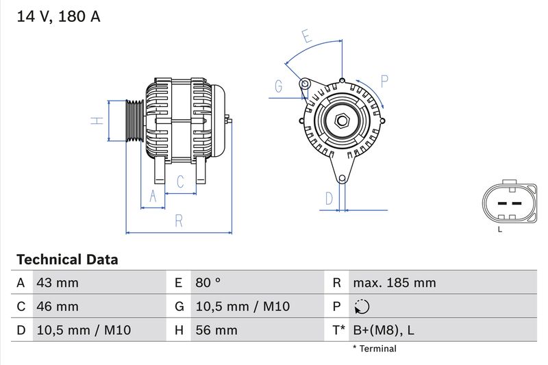 BOSCH 0 986 081 390 Alternator