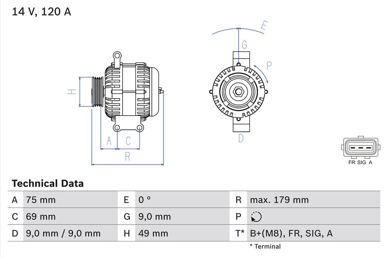 BOSCH 0 986 081 700 Alternator