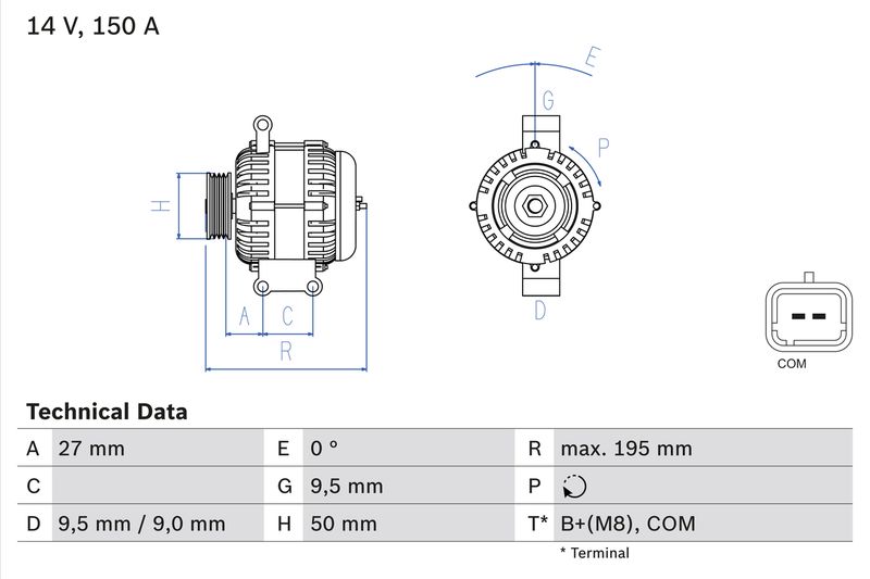 BOSCH 0 986 081 820 Alternator