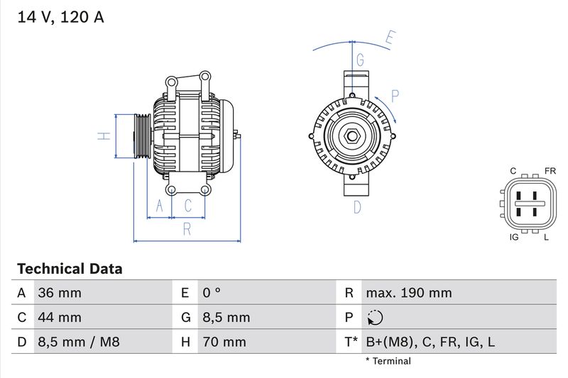 BOSCH 0 986 082 050 Alternator