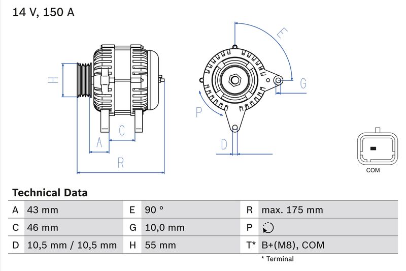 BOSCH 0 986 082 240 Alternator