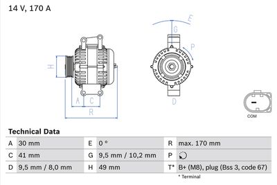 Alternator BOSCH 0 986 082 480