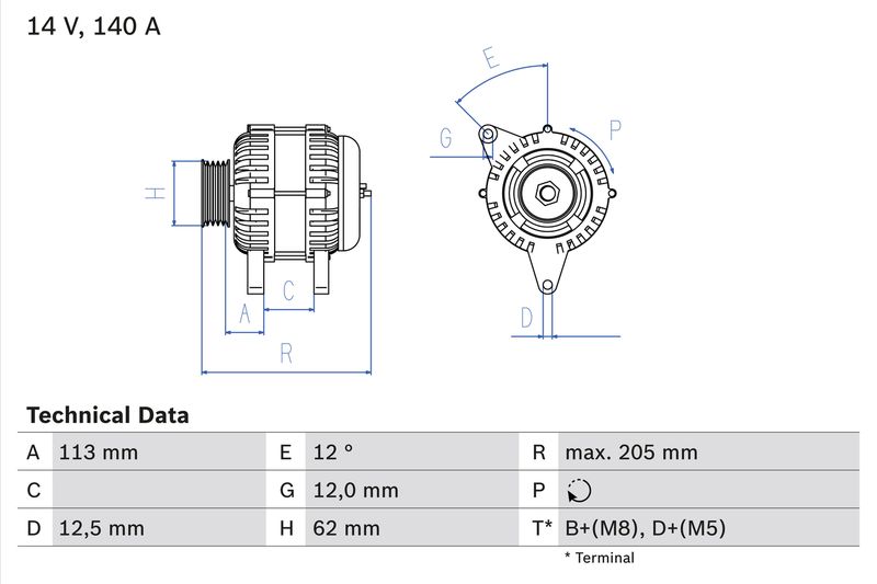 BOSCH 0 986 082 620 Alternator
