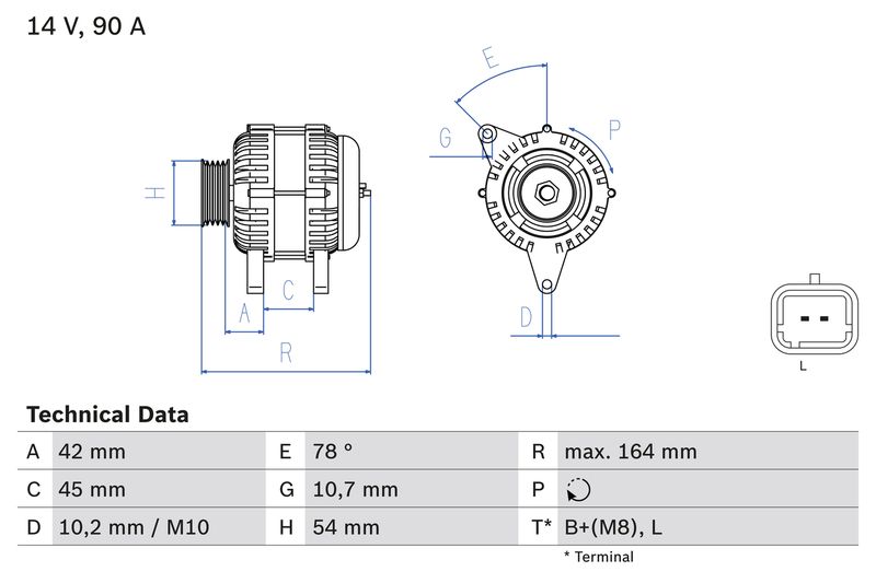 BOSCH 0 986 082 810 Alternator