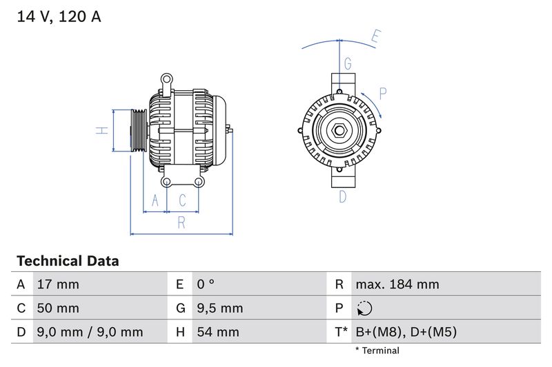 BOSCH 0 986 083 280 Alternator