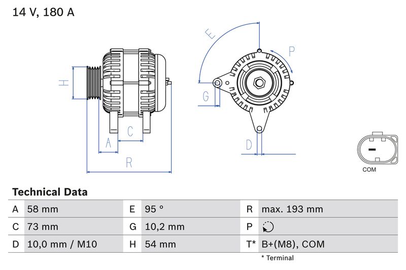 BOSCH 0 986 083 330 Alternator