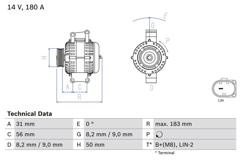 BOSCH 0 986 083 670 Alternator