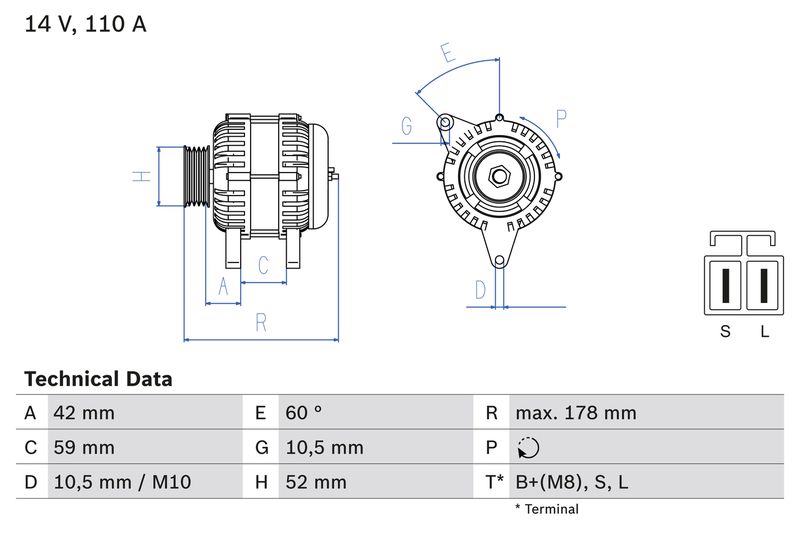 BOSCH 0 986 083 750 Alternator