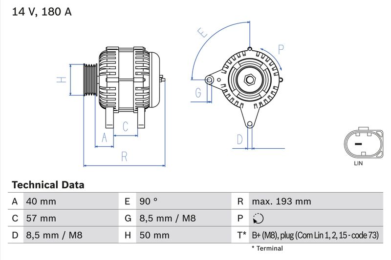 BOSCH 0 986 083 850 Alternator