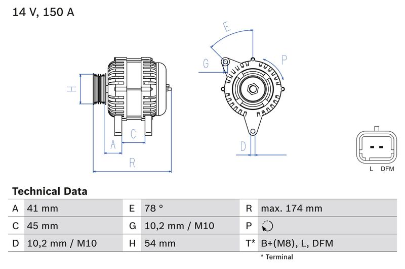 BOSCH 0 986 083 890 Alternator