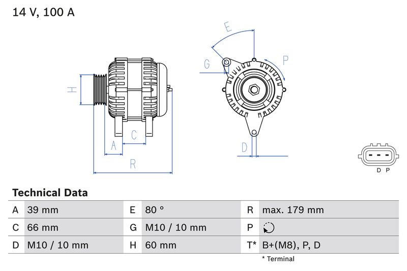 BOSCH 0 986 083 970 Alternator