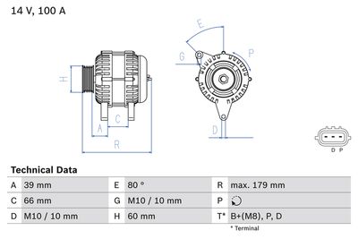 Alternator BOSCH 0 986 083 970