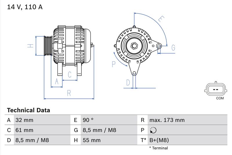 BOSCH 0 986 083 980 Alternator
