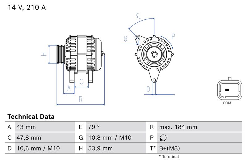 BOSCH 0 986 085 570 Alternator