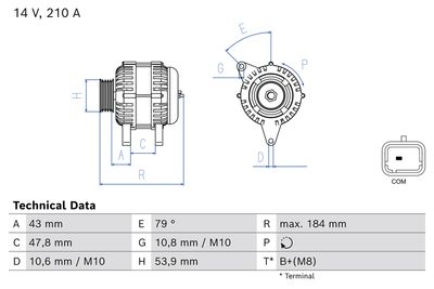 Alternator BOSCH 0 986 085 570