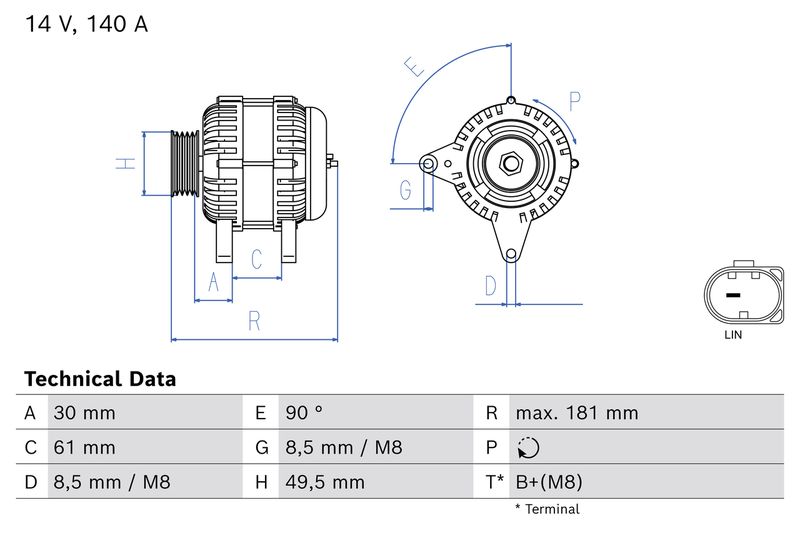 BOSCH 0 986 086 220 Alternator