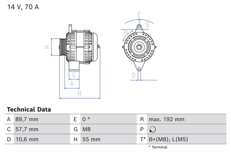 BOSCH 0 986 086 690 Alternator