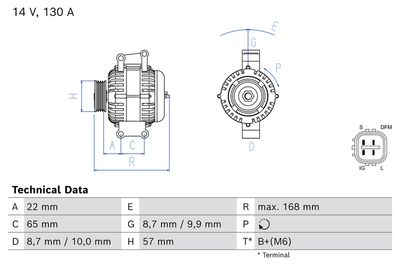 Alternator BOSCH 0 986 086 740