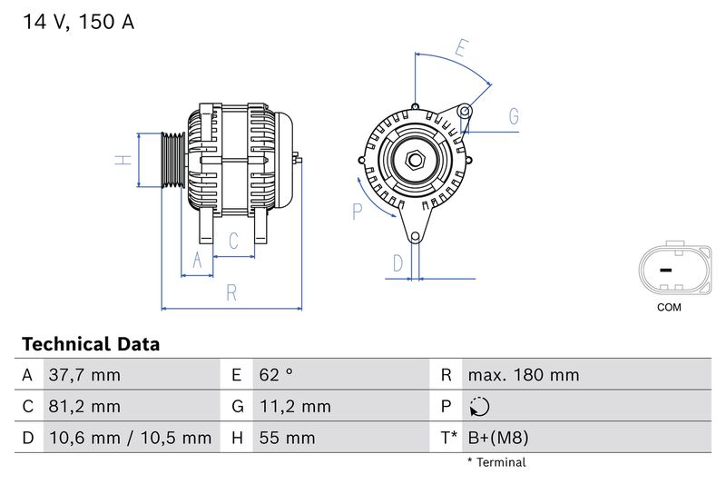 BOSCH 0 986 087 230 Alternator