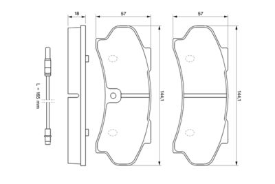 Brake Pad Set, disc brake BOSCH 0 986 424 046