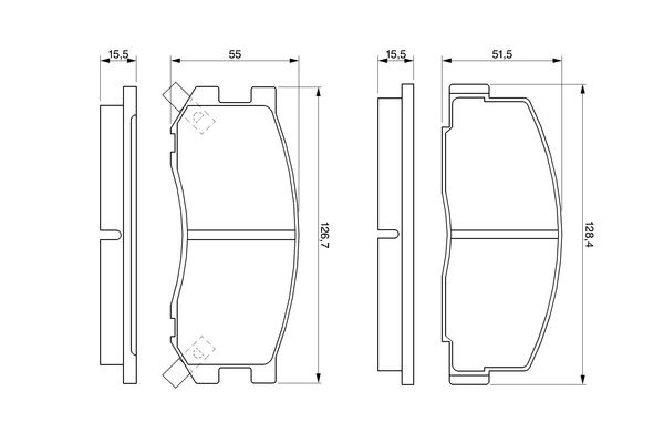 BOSCH 0 986 424 133 Brake Pad Set, disc brake