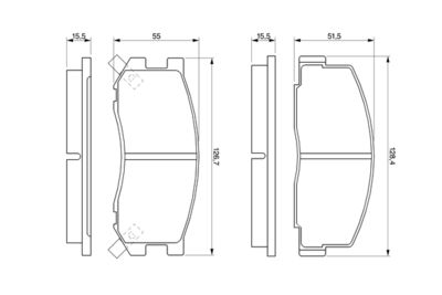 Brake Pad Set, disc brake BOSCH 0 986 424 133