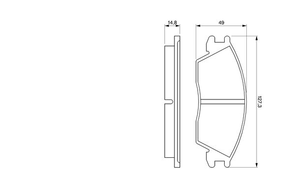 BOSCH 0 986 424 135 Brake Pad Set, disc brake