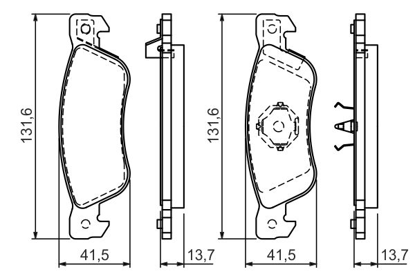 BOSCH 0 986 424 262 Brake Pad Set, disc brake