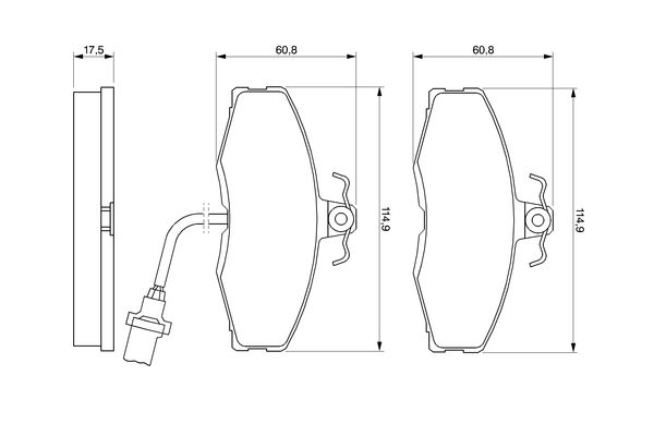 BOSCH 0 986 424 381 Brake Pad Set, disc brake