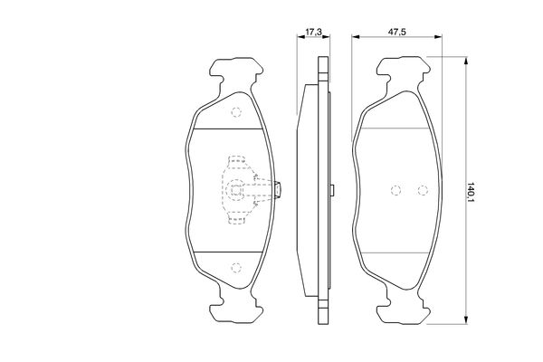 BOSCH 0 986 424 452 Brake Pad Set, disc brake
