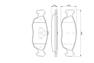 Brake Pad Set, disc brake BOSCH 0 986 424 452