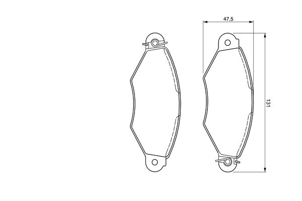 BOSCH 0 986 424 487 Brake Pad Set, disc brake