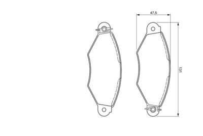 Brake Pad Set, disc brake BOSCH 0 986 424 487