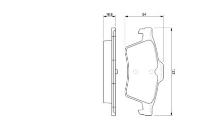 Brake Pad Set, disc brake BOSCH 0 986 424 617