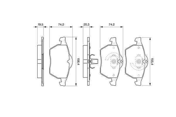 BOSCH 0 986 424 676 Brake Pad Set, disc brake