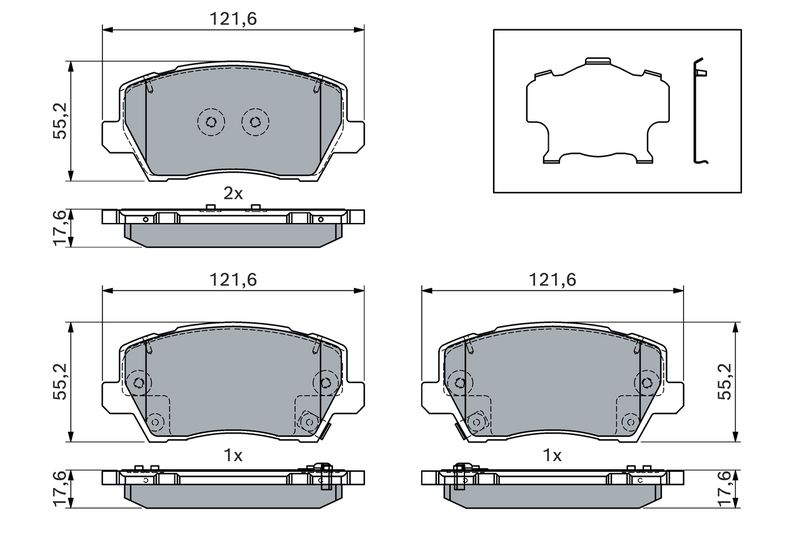 BOSCH 0 986 460 078 Brake Pad Set, disc brake