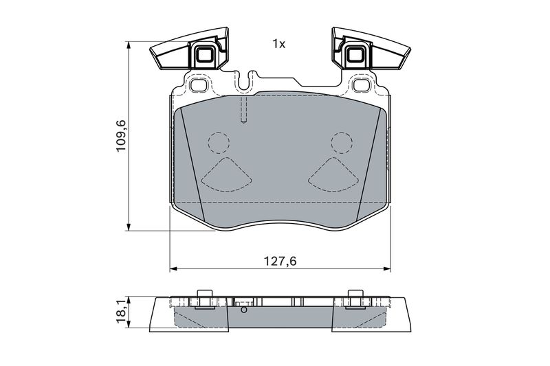 BOSCH 0 986 460 102 Brake Pad Set, disc brake