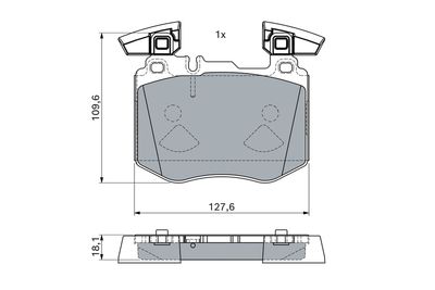 Brake Pad Set, disc brake BOSCH 0 986 460 102