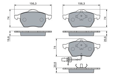 Brake Pad Set, disc brake BOSCH 0 986 460 118
