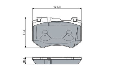 Brake Pad Set, disc brake BOSCH 0 986 460 127