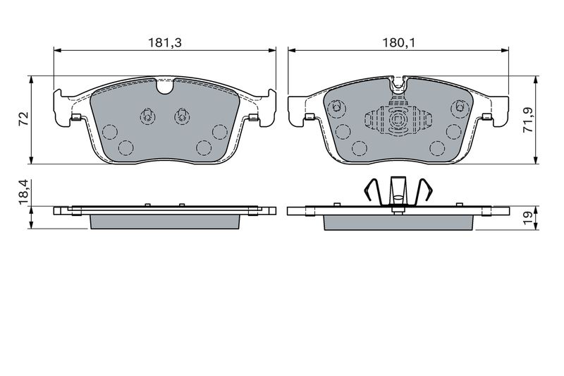 BOSCH 0 986 460 131 Brake Pad Set, disc brake