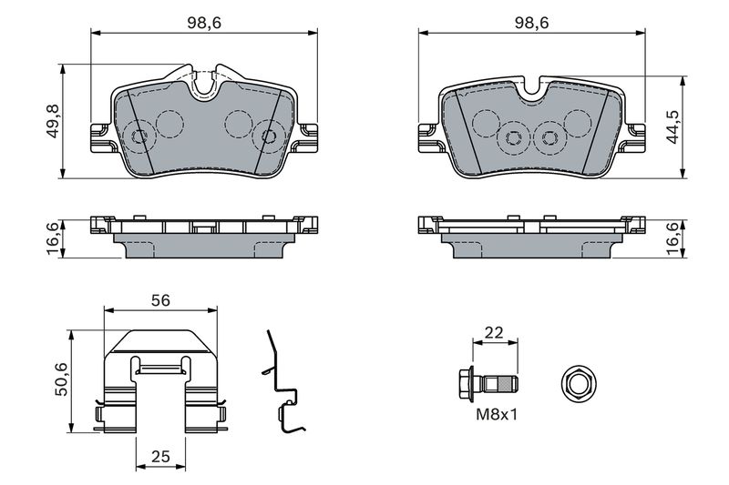 BOSCH 0 986 460 145 Brake Pad Set, disc brake