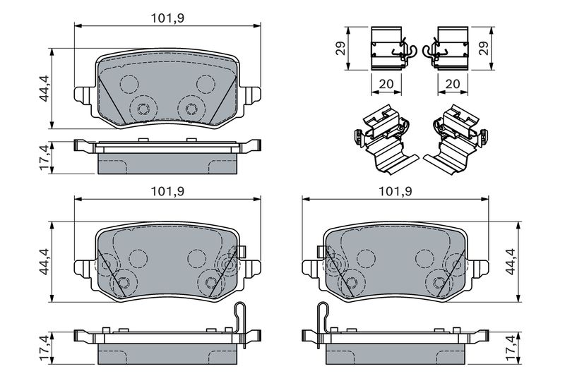 BOSCH 0 986 460 161 Brake Pad Set, disc brake