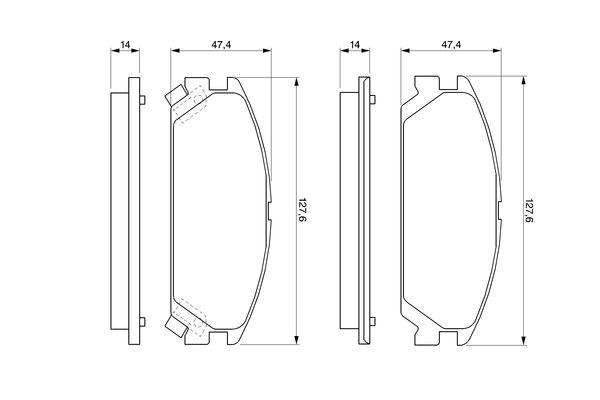 BOSCH 0 986 460 936 Brake Pad Set, disc brake