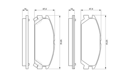 Brake Pad Set, disc brake BOSCH 0 986 460 936