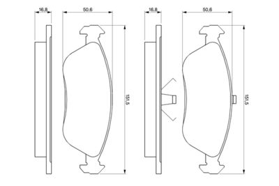 Brake Pad Set, disc brake BOSCH 0 986 461 137