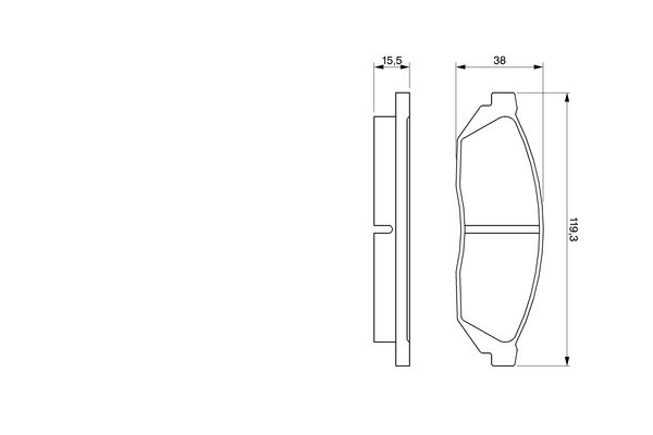 BOSCH 0 986 467 311 Brake Pad Set, disc brake
